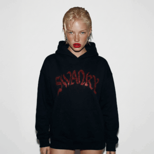 red rhinestone hoodie