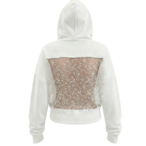 swanky white moon skinned hoodie