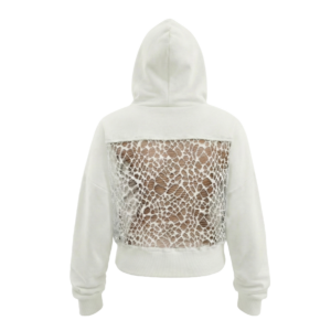 swanky white stardust hoodie